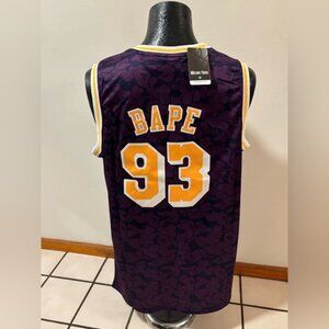 BAPE Los Angeles Lakers Jersey # 93 Purple/Yellow/Orange , Unisex